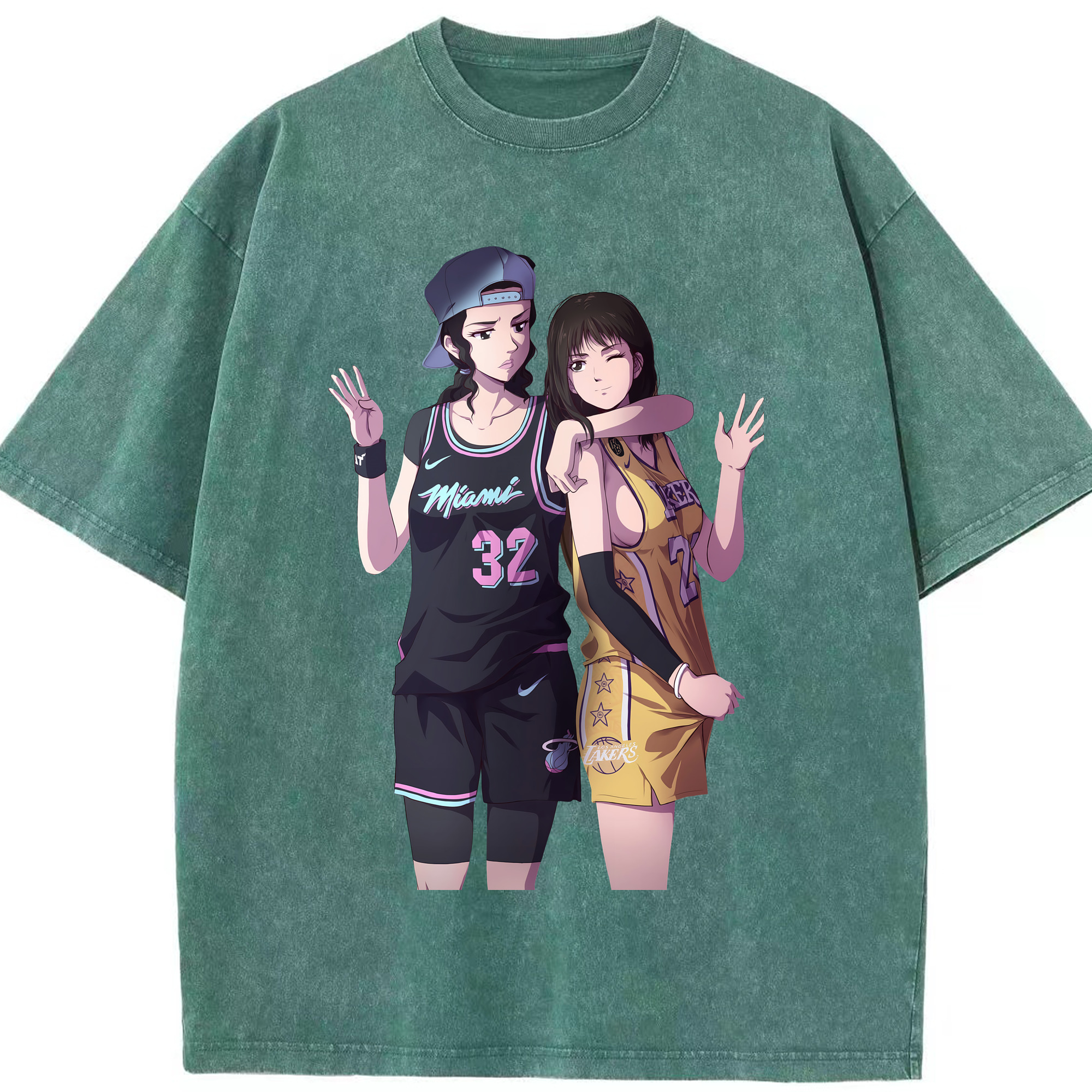 （画像用） SLAM DUNK／スラムダンク 綿100% ヴィンテージ風 半袖Tシャツ（フロントプリント）